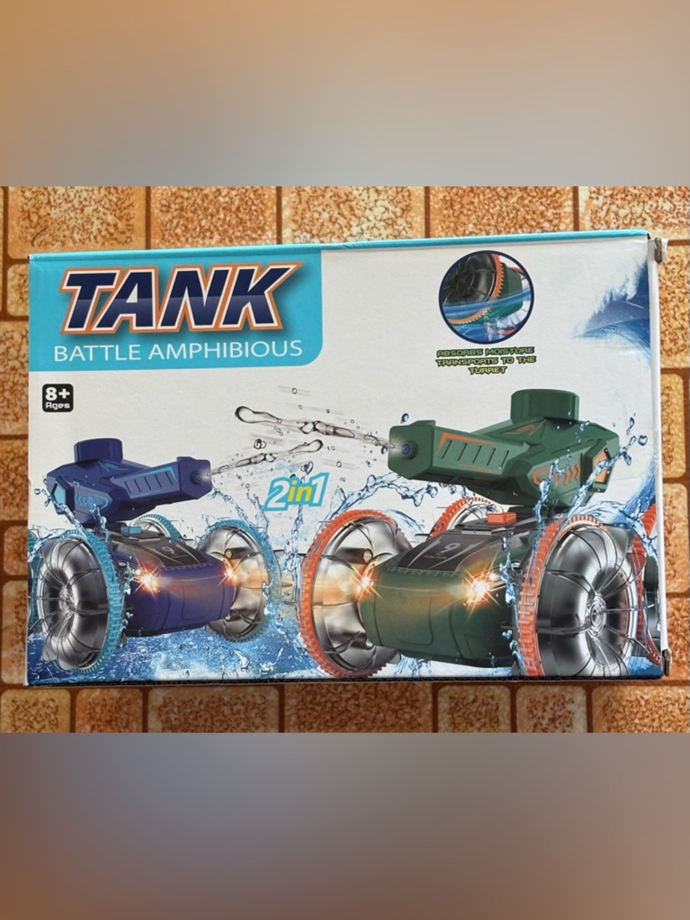 Tank Battle Amphibious 2-in-1 Toy Vehicle - Green & Blue
